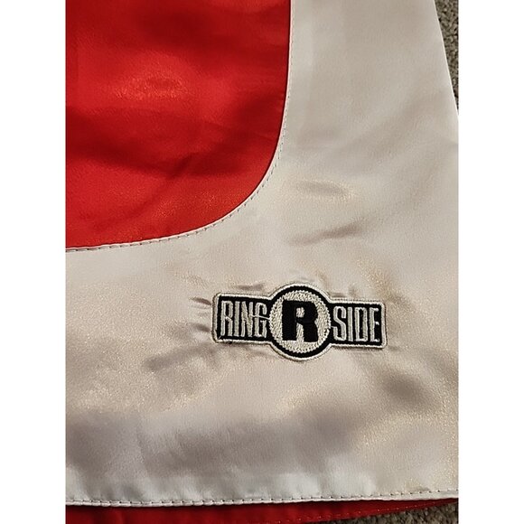 Ringside Youth L YL Satin Boxing Shorts  Red White Sport Training Athletic - Picture 7 of 8